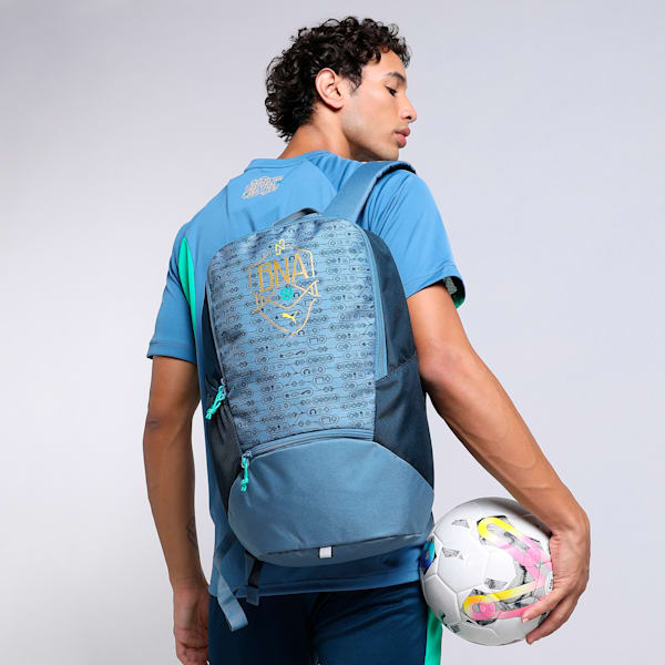 Neymar JR "BNA" Unisex Football Backpack, Sailing Blue-Gold-Pelé Yellow, extralarge-IND